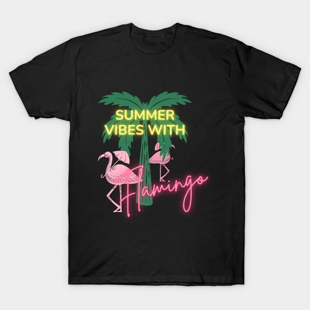 Summer with Flamingo T-Shirt by Pupky